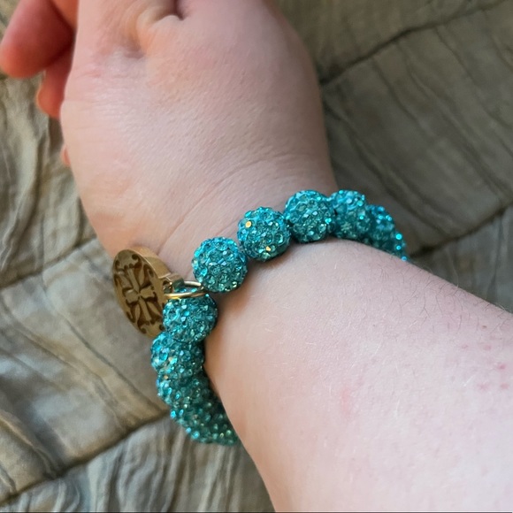 Rustic Cuff Emerson Light Turquoise Beaded Bracelet - Picture 2 of 3